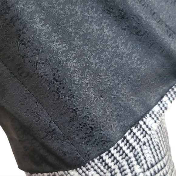 VINTAGE GERMANY Houndstooth Wool Boucle Blazer S Tweed Minimalist Jacket E Luxe - Picture 11 of 16